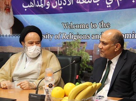 لقاء الدكتور ناصر عبد المحسن عبد الله سفير العراق برئيس جامعة الأديان والأديان