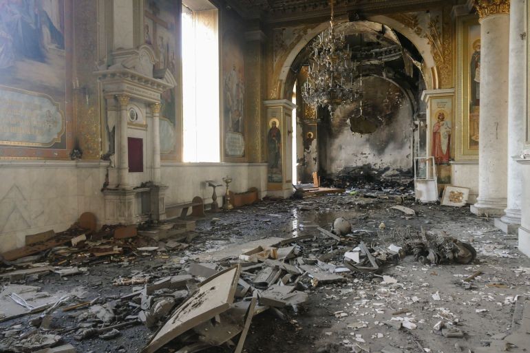 كنيسة تاريخية بأوديسا تتعرض لقصف